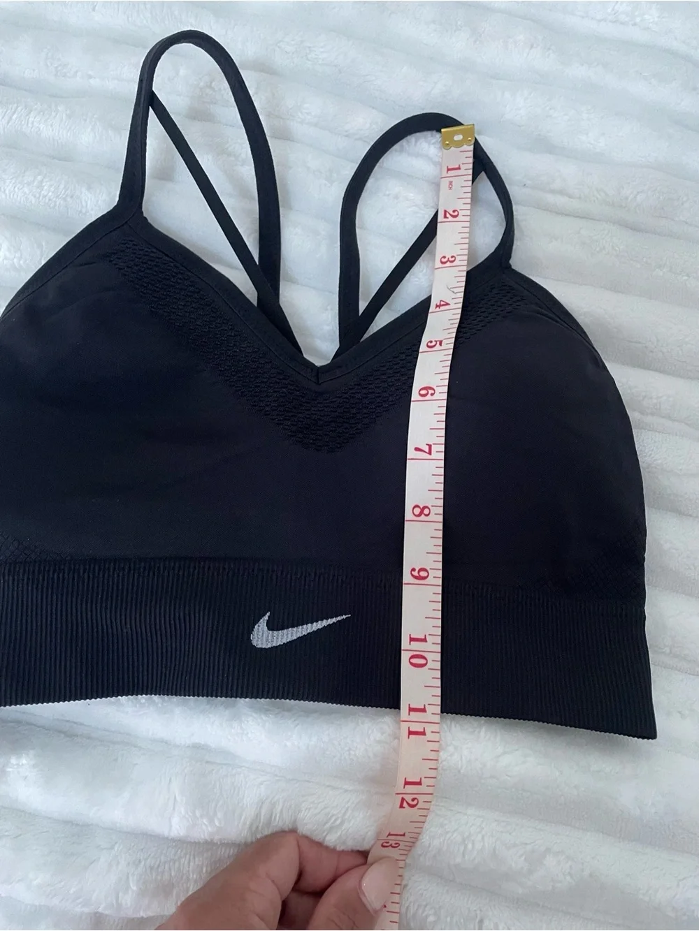 Nike Black Strappy V-Neck Sports Bra